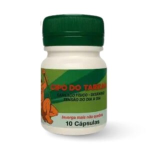 Pote do suplemento Cipó do Tarzan original para homens, com catuaba, marapuama, guaraná, ginseng e gengibre para energia e disposição